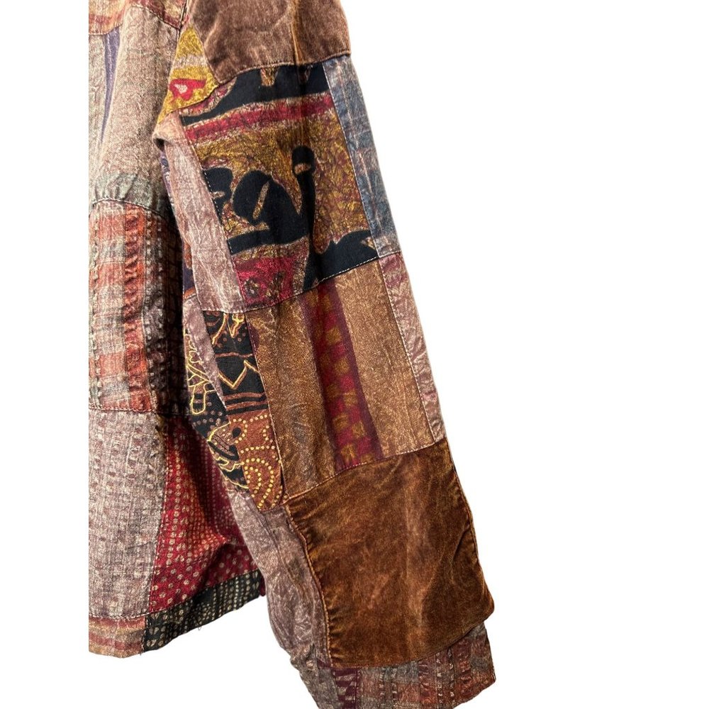 Sacred Threads Multi-Colored Collarless Jacket Me… - image 7